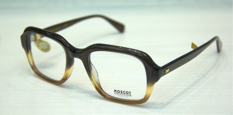 Moscot glasses with brown gradient