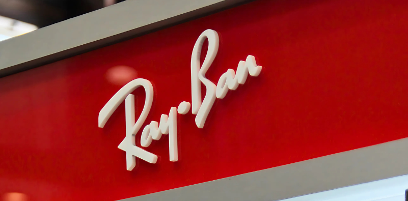 Ray-Ban logo showcased on practice fixture